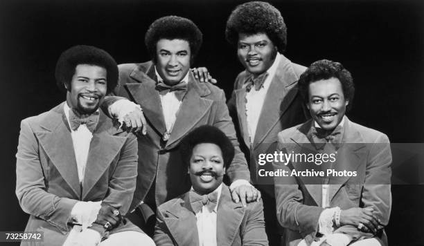 American soul vocal group, The Spinners , 1977. Clockwise, from left: Pervis Jackson, Billy Henderson, Jonathan Edwards, Bobbie Smith and Henry...