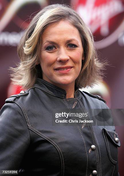 Sarah Beeny poses for a photograph at the launch of Virgin Media at Convent Garden Market on February 8, 2007 in London, England. Branson will spend...