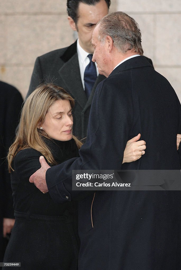 Spanish Royals Attend The Funeral Of Erika Ortiz