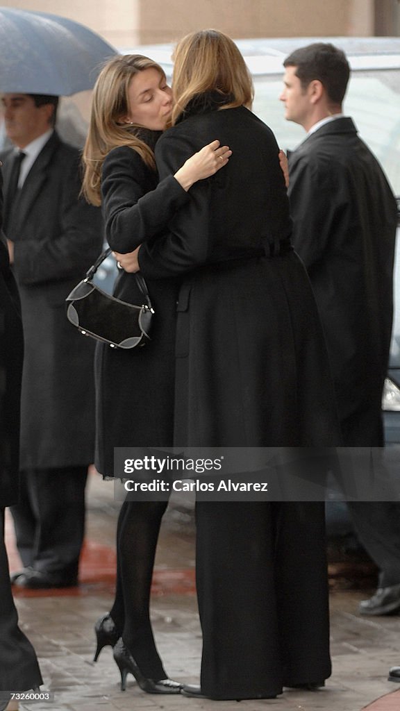 Spanish Royals Attend The Funeral Of Erika Ortiz