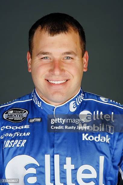 Ryan Newman, driver of the Alltel Dodge, poses during the NASCAR media day at Daytona International Speedway on February 8, 2007 in Daytona, Florida.