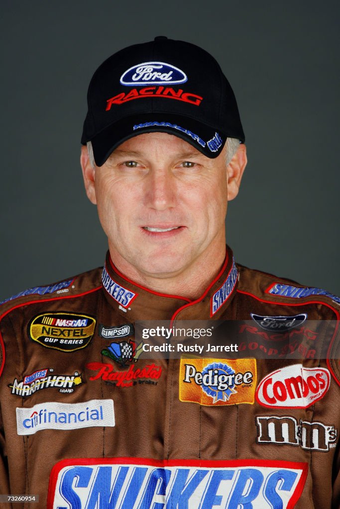Nascar Driver Rudd Ricky Rudd, driver of the Sinckers Ford, poses during the NASCAR ...