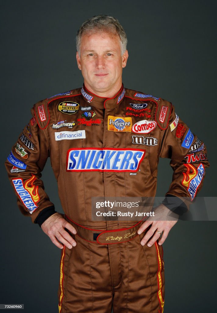 Nascar Driver Rudd Ricky Rudd, driver of the Sinckers Ford, poses during the NASCAR ...