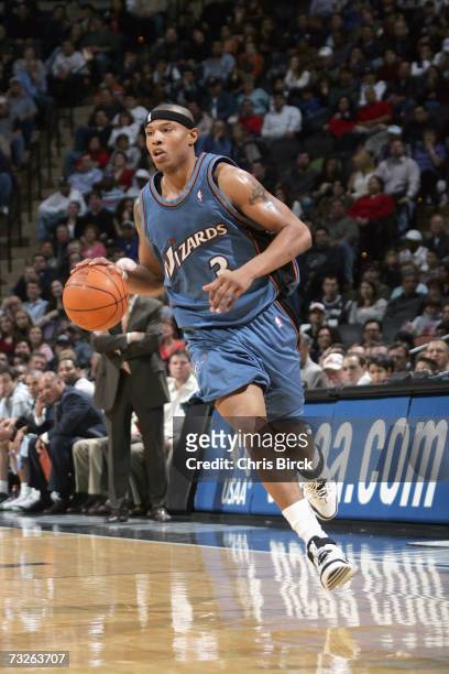 Caron Butler of the Washington Wizards during the NBA game against the San Antonio Spurs at AT&T Center on January 13, 2007 in San Antonio, Texas....