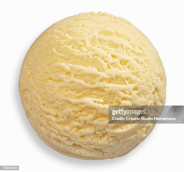 vanilla ice cream, close-up - scoop shape photos et images de collection