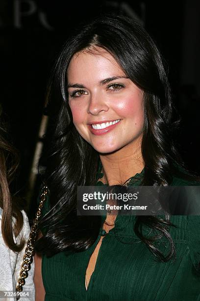 Katie Lee Joel attends the Zac Posen Fall 2007 fashion show during Mercedes-Benz fashion Week at The Promenade in Bryant Park February 8, 2007 in New...