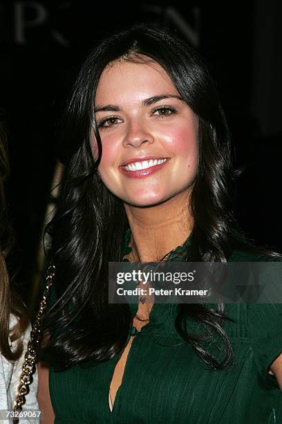 Katie Lee Joel attends the Zac Posen Fall 2007 fashion show during Mercedes-Benz fashion Week at The Promenade in Bryant Park February 8, 2007 in New...