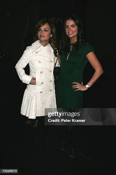 Giada De Laurentiis and Katie Lee Joel attend the Zac Posen Fall 2007 fashion show during Mercedes-Benz fashion Week at The Promenade in Bryant Park...