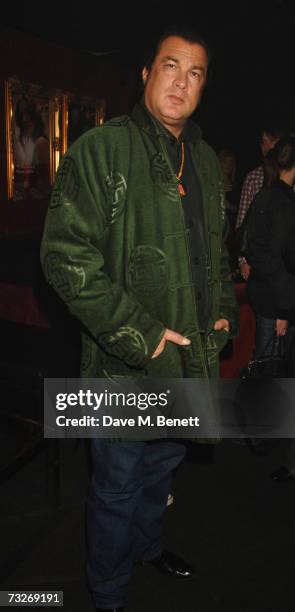 Steven Seagal attends the Virgin Media launch party, at Cirque Hippodrome on February 8, 2007 in London, England.