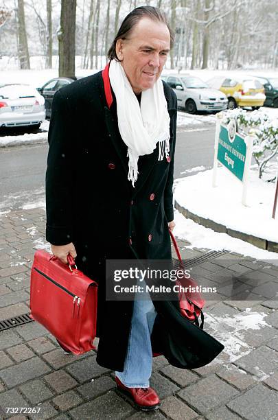 Juergen Hunke, member of supervisory board, prior to the Hamburger SV supervisory board meeting at the Waldhaus Hotel on February 9, 2007 in Hamburg,...