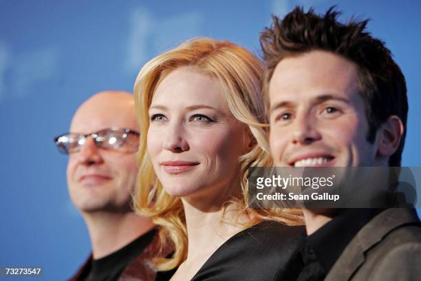 Director Steven Soderbergh, actors Cate Blanchett and Christian Oliver attend a photocall to promote the movie 'The Good German' during the 57th...