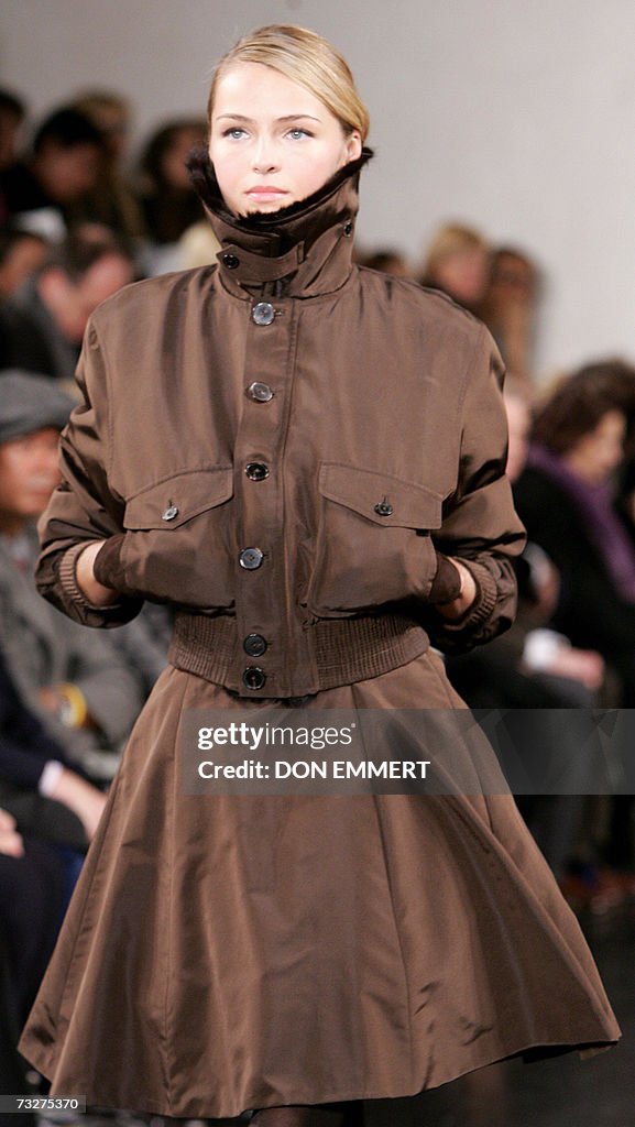 A model wears a design by Ralph Lauren during the New York Fall 2007 ...