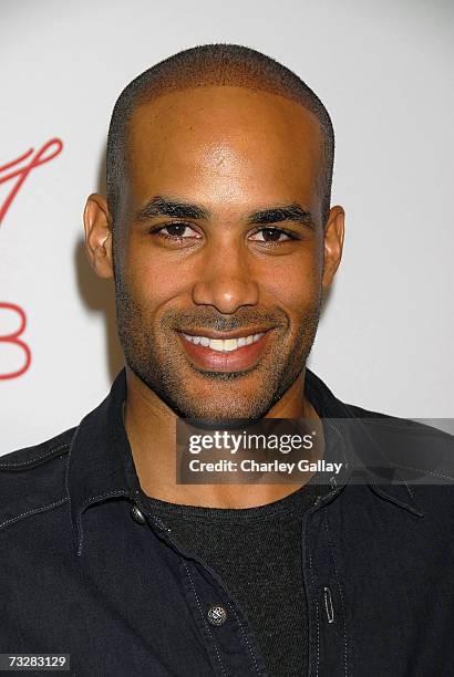 Actor Boris Kodjoe arrives at the Will and Jada Smith party honoring Grammy nominee Mary J. Blige held at at Boulevard3 on February 9, 2007 in...