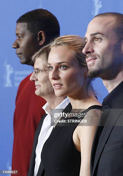 Actor Dennis Haysbert, Danish director Bille August, German born actress Diane Kruger and British actor Joseph Fiennes pose during the photocall of...