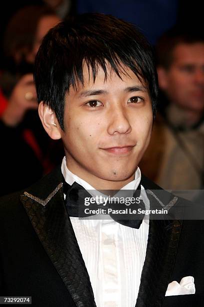 Actor Kazunari Ninomiya attends the premiere to promote the movie 'Letters From Iwo Jima' during the 57th Berlin International Film Festival on...