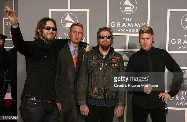 Mastodon arrive at the 49th Annual Grammy Awards at the Staples Center on February 11, 2007 in Los Angeles, California.