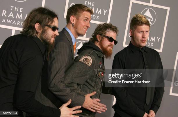 Mastodon arrive at the 49th Annual Grammy Awards at the Staples Center on February 11, 2007 in Los Angeles, California.
