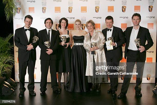 Writer Jeremy Brok, producers Charles Steel, Andrea Calderwood,actress Kate Winslet, producer Lisa Bryer, writer Peter Morgan and director Kelly...