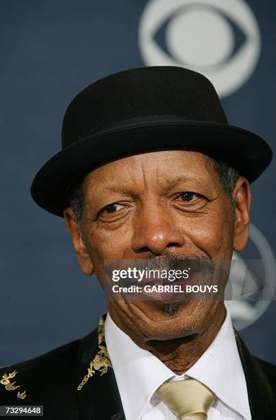 Los Angeles, UNITED STATES: Nominee for Best Jazz Instrumental Album, Individual or Group Ornette Coleman poses at the 49th Grammy Awards in Los...