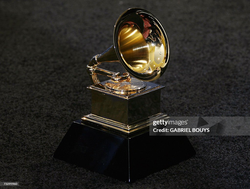 The trophy of the Grammy Awards in Los A...