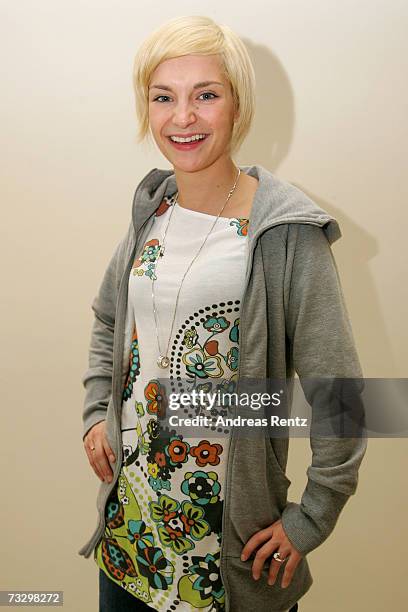 Actress Sabrina Reiter poses at the press conference for the Shooting Stars Award during the 57th Berlin International Film Festival on February 12,...