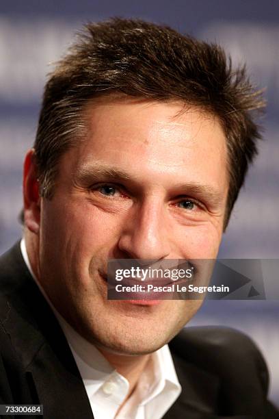 Writer Patrick Marber attends the photocall to promote the movie 'Notes On A Scandal' during the 57th Berlin International Film Festival on February...