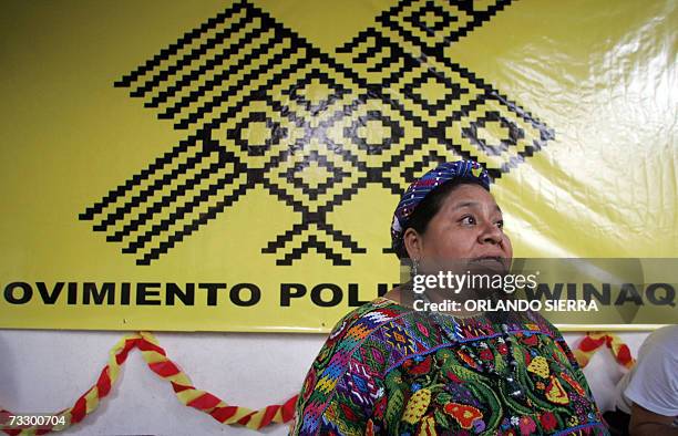 La lider indigena y Premio Nobel de la Paz 1992, Rigoberta Menchu, oficializa la formacion del Movimiento Politico Winaq en Ciudad de Guatemala, el...