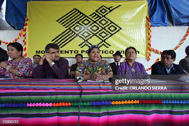 La lider indigena y Premio Nobel de la Paz 1992, Rigoberta Menchu oficializa la creacion del Movimiento Politico Winaq en Ciudad de Guatemala, el 12...