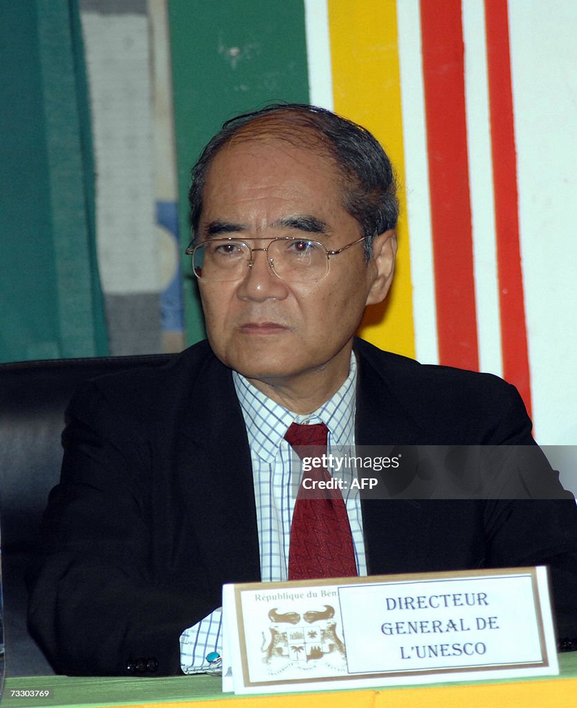 UNESCO?s Director General Koichiro Matsu...
