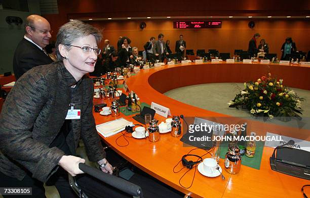 Austria's Culture Minister Claudia Schmied attends the plenary session of the informal meeting of EU Culture ministers at the German chancellery in...