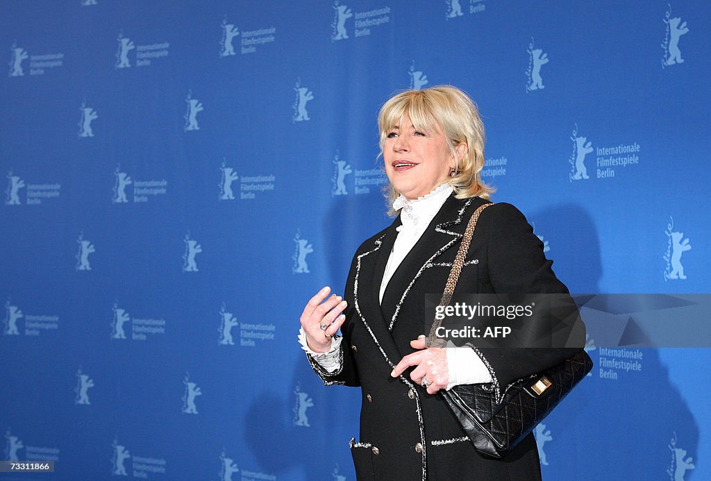 British actress and singer Marianne Fait...