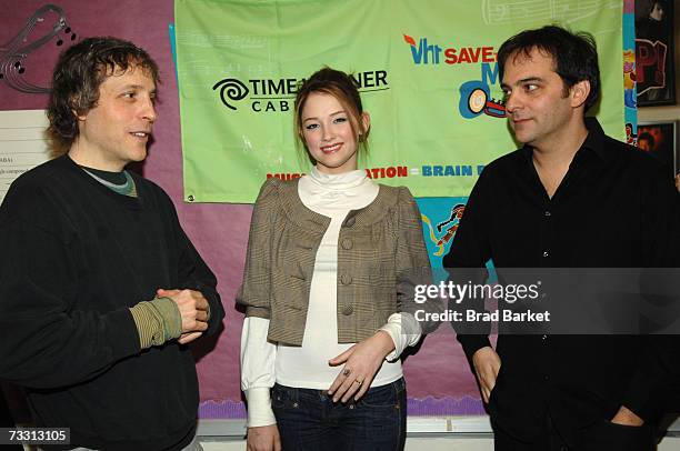 Director Marc Lawrence, actress Haley Bennett, and composer Adam Schlesinger attend the VH1 Save the Music Foundation, ASCAP and Warner Brothers...