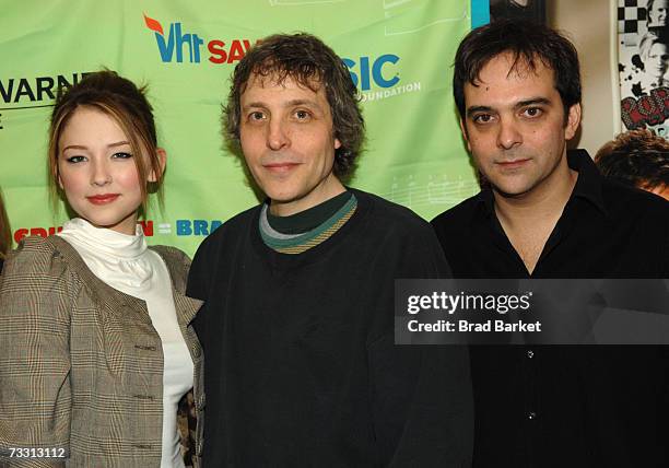 Actress Haley Bennett, director Marc Lawrence, and composer Adam Schlesinger attend the VH1 Save the Music Foundation, ASCAP and Warner Brothers...