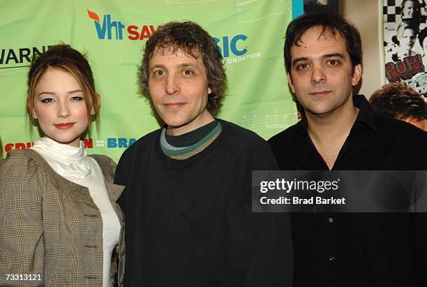 Actress Haley Bennett and director Marc Lawrence, and composer Adam Schlesinger attend the VH1 Save the Music Foundation, ASCAP and Warner Brothers...