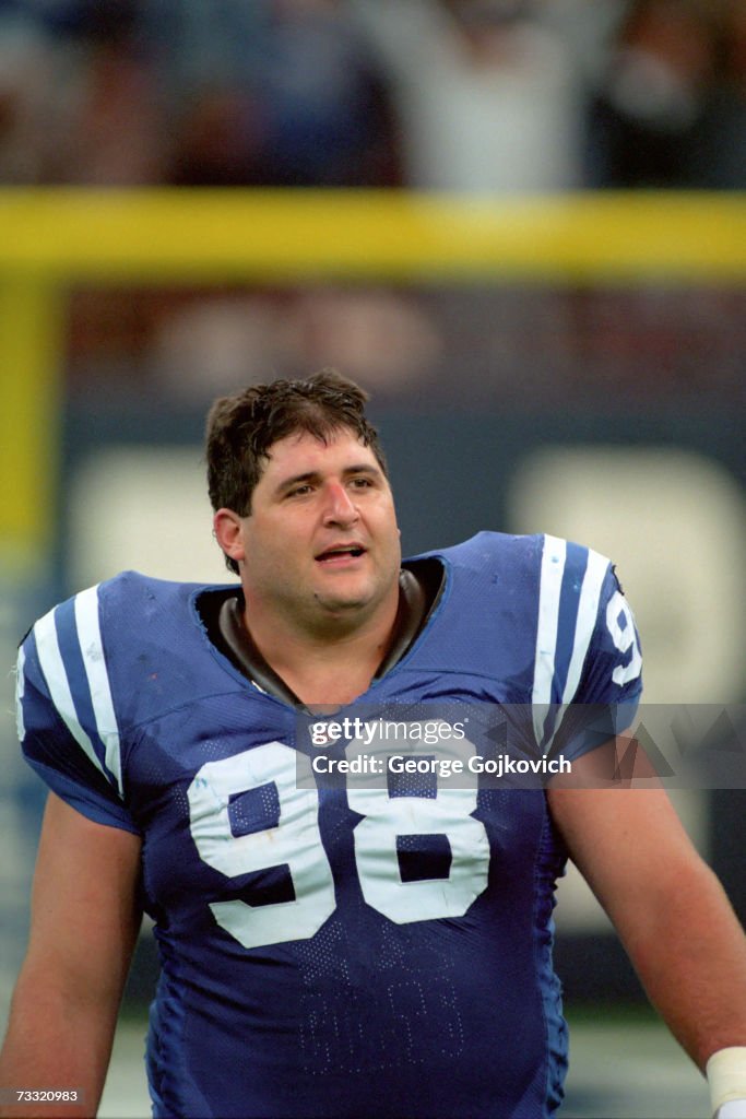 Tony Ragusa Buffalo Defensive lineman Tony Siragusa of the Indianapolis Colts on the ...