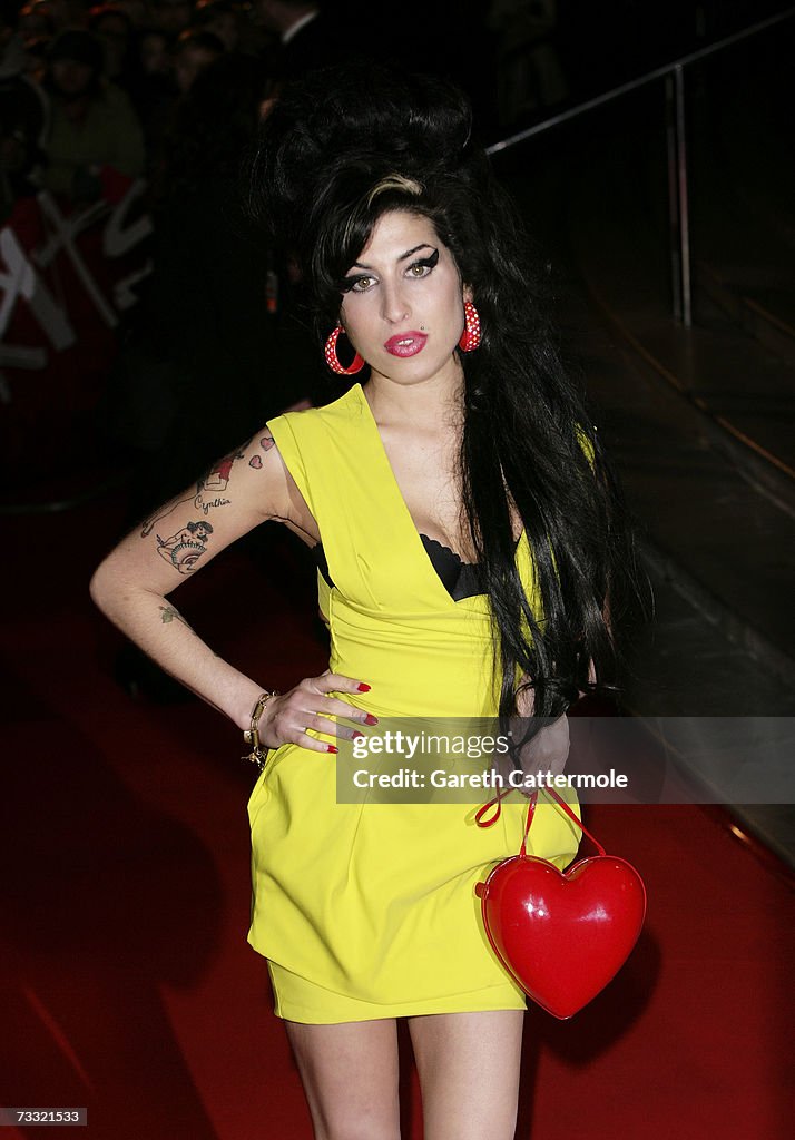 Arrivals At The Brit Awards 2007