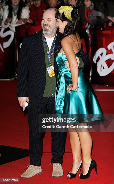 Singer Lilly Allen and Her father, Keith Allen arrive at the BRIT Awards 2007 in association with MasterCard at Earls Court on February 14, 2007 in...