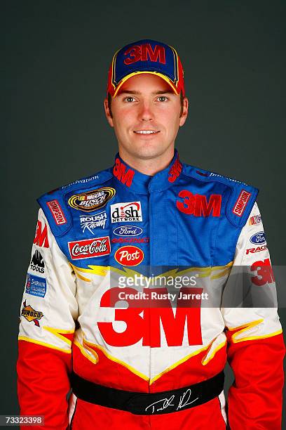 Todd Kluever, driver of the 3M Ford, poses during NASCAR Busch Series media day at Daytona International Speedway on February 14, 2007 in Daytona,...