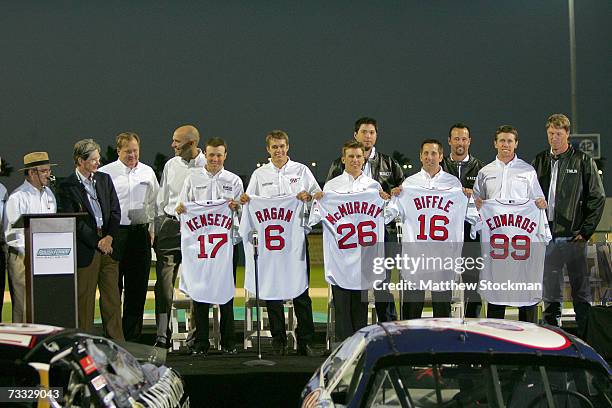 Team owner Jack Roush, Boston Red Sox owner John Henry, Matt Kenseth, David Ragan, Jamie McMurray, Josh Beckett, Greg Biffle, Tim Wakefield, Carl...