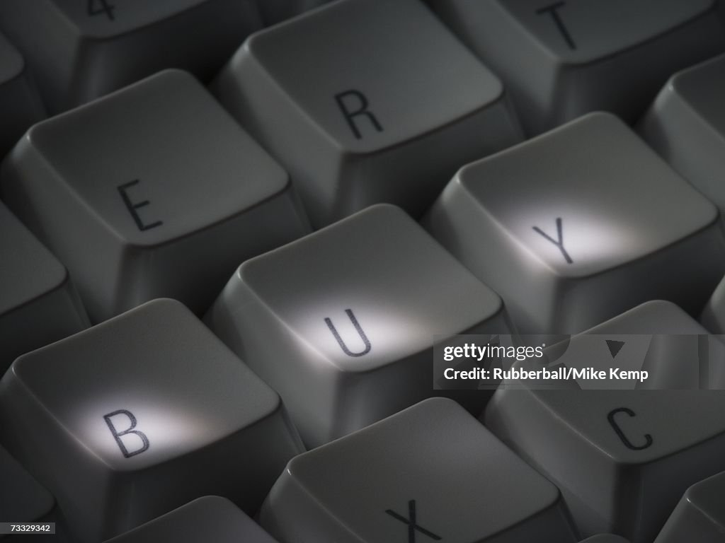 Keyboard with BUY highlighted