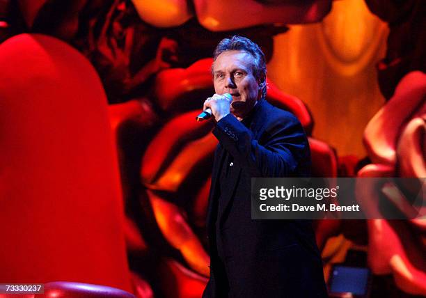 Actor Anthony Head presents the Best British Group on stage during the show at the BRIT Awards 2007 in association with MasterCard, at Earls Court 1...