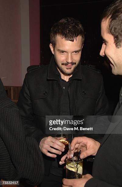 Brandon Flowers, lead singer of the Killers attends the Universal / Island Records BRITS after party at Mocoto Restaurant on February 14, 2007 in...