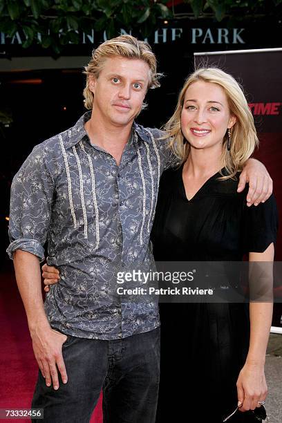 Actress Asher Keddie attends with co-star Dan Wyllie the media launch of season 3 of Foxtel's drama "Love My Way" at Pavilion on the Park on February...
