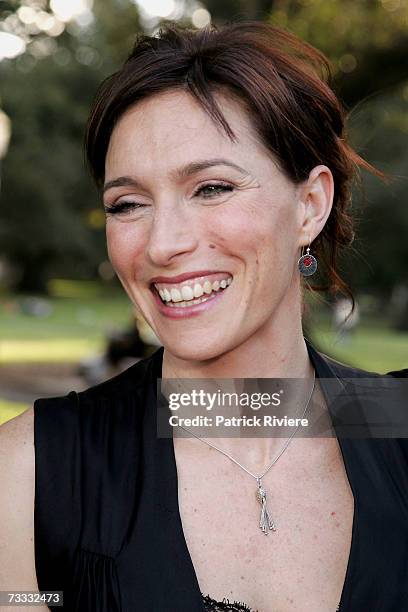 Actress Claudia Karvan attends the media launch of season 3 of Foxtel's drama "Love My Way" at Pavilion on the Park on February 15, 2007 in Sydney,...