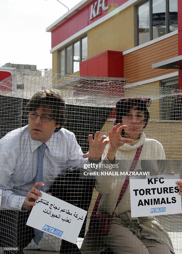 Activists from People for the Ethical Tr...