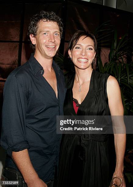 Actors Claudia Karvan and Ben Mendelsohn attend the media launch of season 3 of Foxtel's drama "Love My Way" at Pavilion on the Park on February 15,...