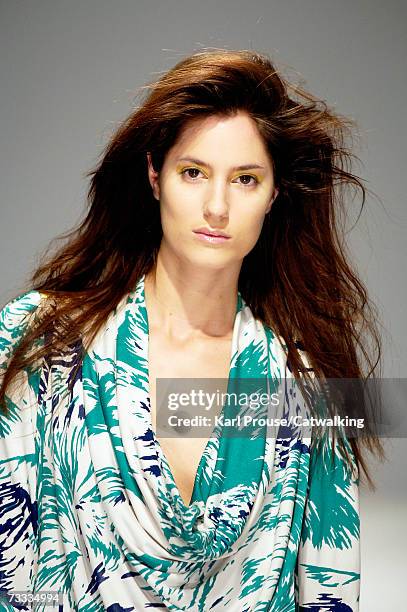 Model walks down the catwalk during the Fashion East Autumn/Winter 2007 show at Bluebird on the Kings Road during London Fashion Week on February 12,...