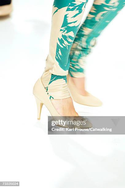 Model walks down the catwalk during the Fashion East Autumn/Winter 2007 show at Bluebird on the Kings Road during London Fashion Week on February 12,...