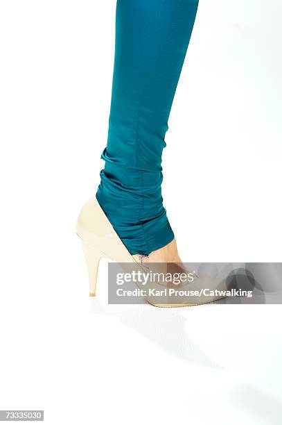 Model walks down the catwalk during the Fashion East Autumn/Winter 2007 show at Bluebird on the Kings Road during London Fashion Week on February 12,...