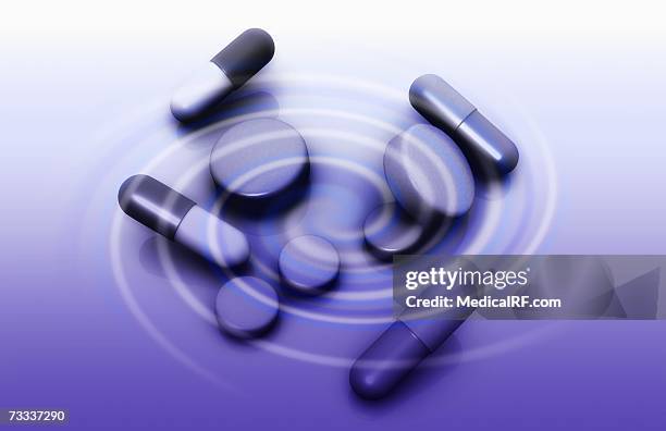pills - taking medication stock illustrations